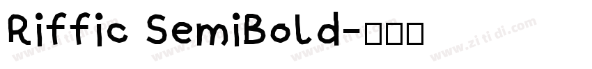 Riffic SemiBold字体转换